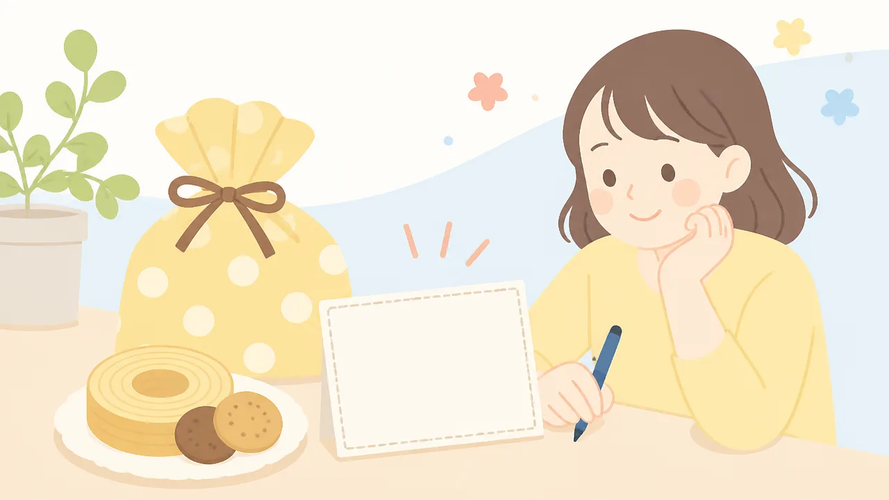 職場のお土産に添えるメモ例文集|好印象を与える書き方