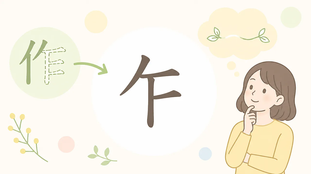 作の右側だけで何と読む?漢字「乍」の読み方と意味を解説