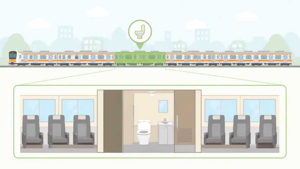 中央線グリーン車のトイレはどこ?場所や設備、利用方法をやさしく解説