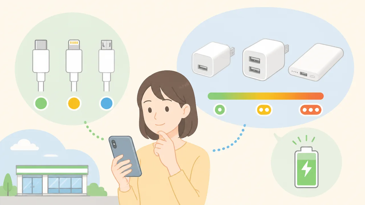 コンビニの充電器は買える?種類や値段、レンタル方法も解説